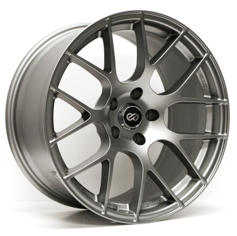Enkei Raijin 18x8 40mm Offset 5x114.3 Bolt Pattern 72.6 Bore Dia Titanium Gray Wheel *Min Qty 60*