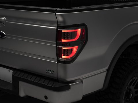 Raxiom 09-14 Ford F-150 G2 LED Tail Lights- Chrome Housing (Smoked Lens) (Styleside)