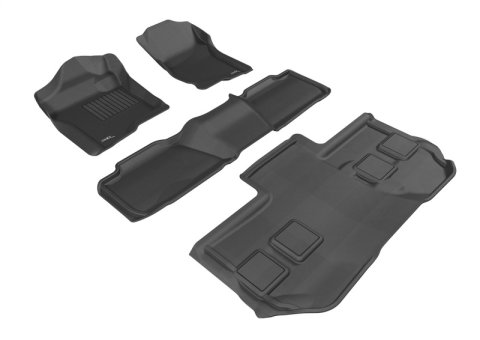 3D MAXpider 11-14 GMC Yukon Xl With Bucket 2Nd Row Kagu Black R1 R2 R3