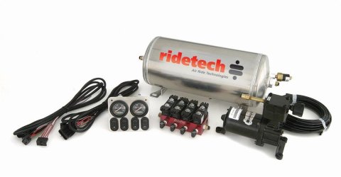Ridetech 3 Gallon 4-Way Analog Air Ride Compressor Leveling System