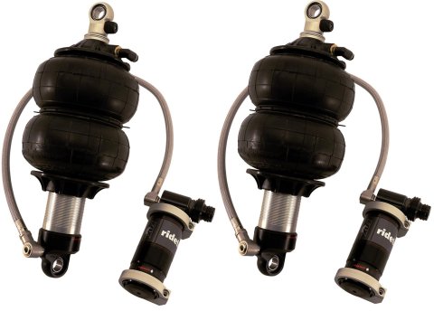 Ridetech TQ Series ShockWaves 3.2in Travel 6.5in dia Double Convoluted .625in Bearing/2in Stud