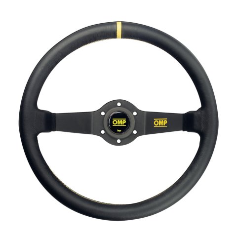 OMP Rally Dished Steering Wheel 350mm - Large Leather (Black)