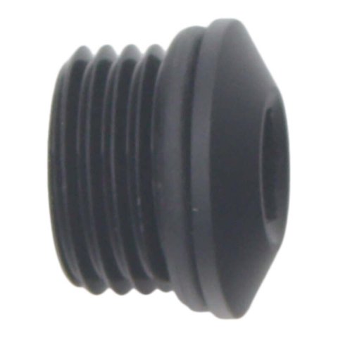 DeatschWerks 6AN ORB Male Plug Low Profile Internal Allen/Hex (Incl O-Ring) - Anodized Matte Black