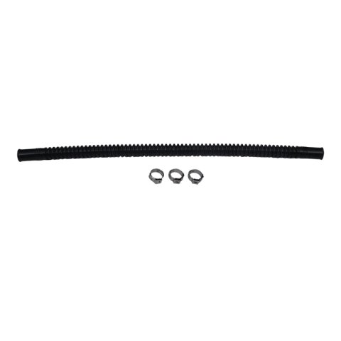 DeatschWerks Convoluted Tubing 300mm Length x 10mm ID Side 1 x 10mm ID Side 2 - Black