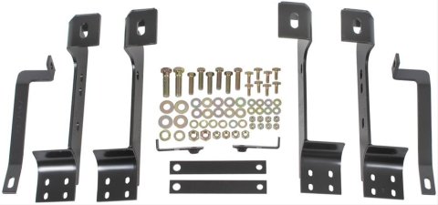 Westin 99-14 Chevy Silv 2500/3500 Reg/Ext Cab Premier Oval Nerf Step Bar Mount Kit - Blk