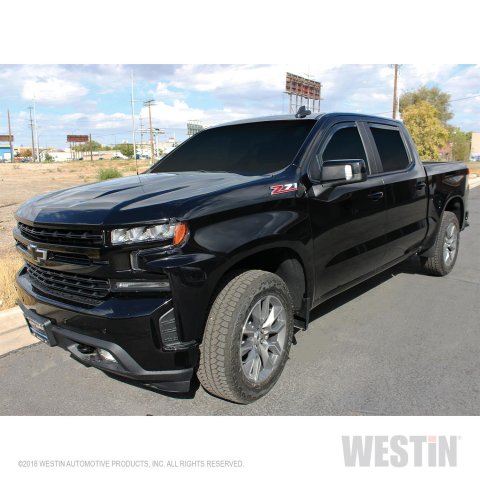 Westin 19-21 Chevy Silverado Crew Cab Pickup In-Channel Wind Deflector 4pc - Smoke