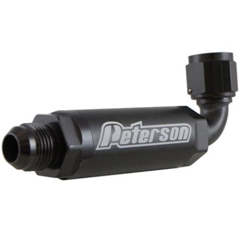 Peterson Fluid Systems Scavenge Filter -10AN 90 Degree