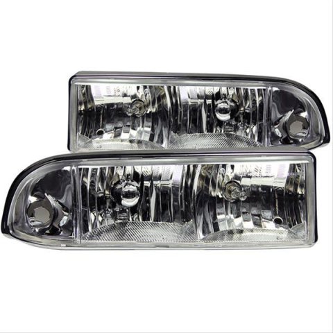 ANZO 1998-2005 Chevrolet S-10 Crystal Headlights Chrome