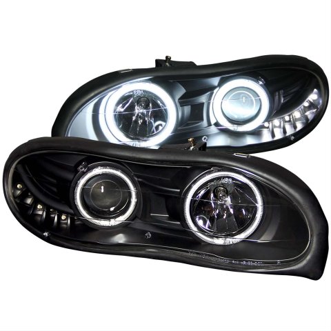 ANZO 1998-2002 Chevrolet Camaro Projector Headlights w/ Halo Black