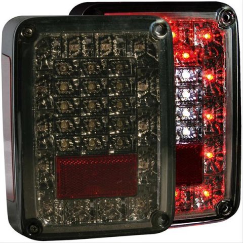 ANZO 2007-2015 Jeep Wrangler LED Taillights Smoke