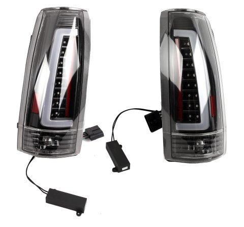 ANZO 1999-2000 Cadillac Escalade LED Taillights Black Housing Clear Lens Pair