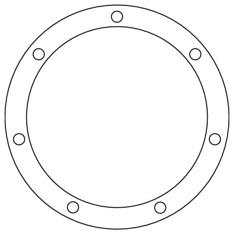 Cometic Ford 8BA/8CM Flathead V8 24 Bolt .031 inch Fiber Oil Pan Clean Out Gasket