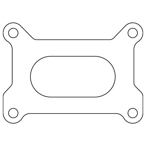 Cometic Holley 2 Barrel 500 CFM .039in Fiber Carburetor Gasket - 3.640in x 1.750in - Open Plenum