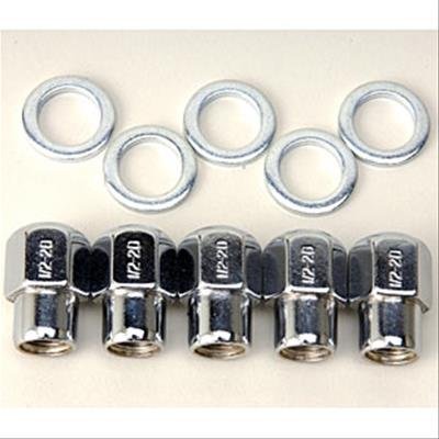 Weld Closed End Lug Nuts w/Centered Washers 12mm x 1.5 - 5pk.