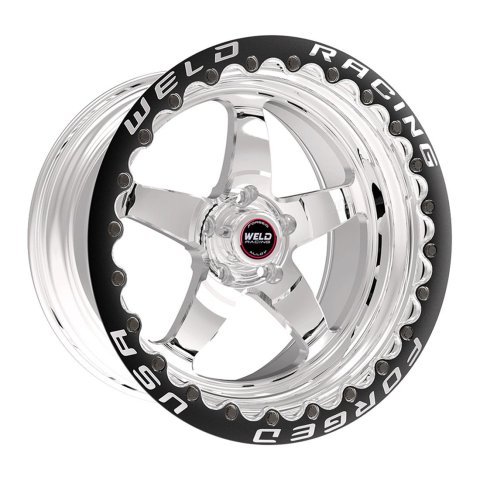 Weld S71 17x10 / 5x5 BP / 7.2in. BS Polished Wheel (High Pad) - Polished Single-Beadlock