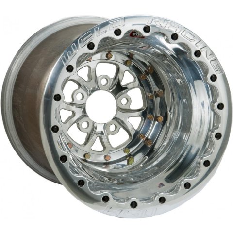 Weld V-Series 15x10 / 5x4.5 BP / 6in. BS Polished Wheel - Polished Single Beadlock MT