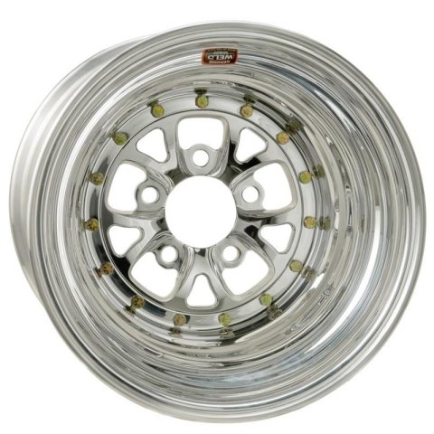 Weld V-Series 15x15 / 5x4.75 BP / 5in. BS Polished Wheel - Non-Beadlock