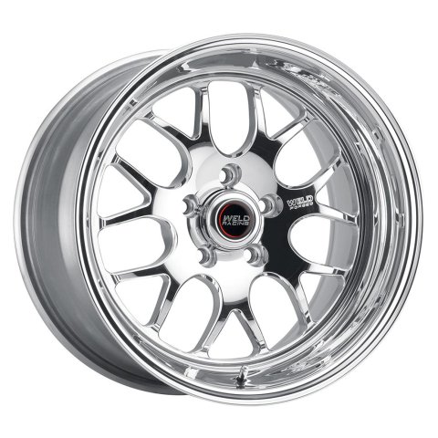 Weld S77 18x5 / 5x4.75 BP / 2.1in. BS Polished Wheel (High Pad) - Non-Beadlock