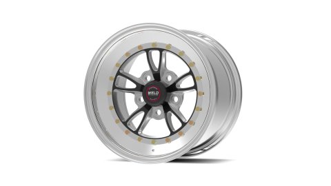 Weld Full Throttle 15x8 / 5x4.5 BP / 3.5in. BS Black Wheel - Polished Non Beadlock
