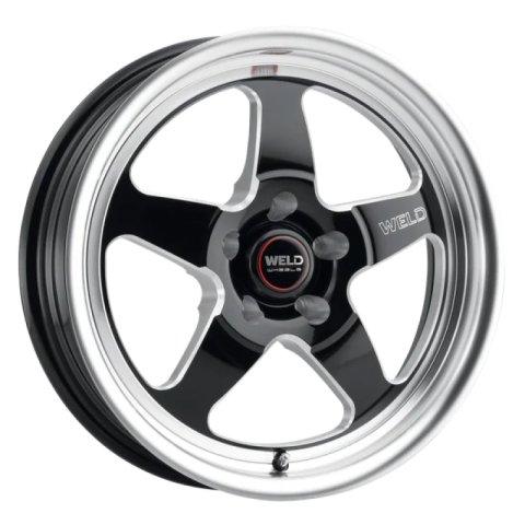 Weld S155 17x10 Ventura Drag 5x120 ET42 BS7.25 Gloss BLK MIL DIA 78.1