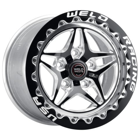 Weld S81 17x10 / 5x5 BP / 7.2in. BS (43mm Offset) Black Wheel (High Pad) - Black Single Beadlock