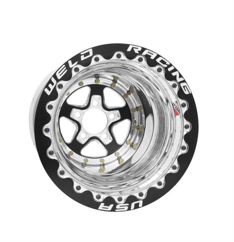 Weld Alumastar 2.0 15x10 / 5x4.5 BP / 4in. BS Polished Wheel - Black Non-Beadlock