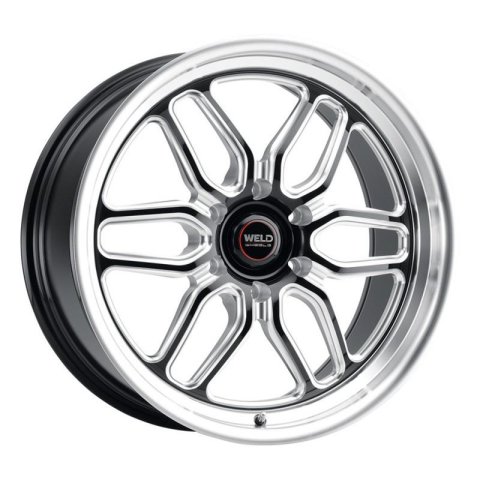 Weld Racing 20x9.5 Laguna 6 Drag 6x127 ET35 BS6.625 Gloss BLK MIL DIA 78.1