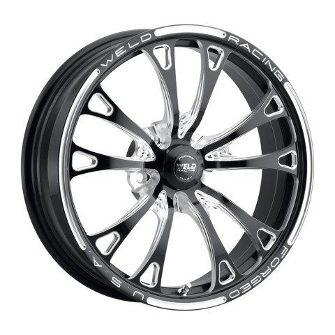 Weld V-Series 1-Piece 18x6 / 5x120 BP / 2.7in BS Black Wheel - Non-Beadlock