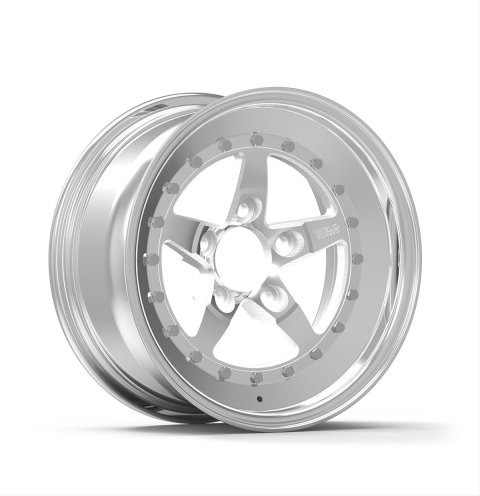 Weld Weldstar 15x10 / 5x4.5 BP / 6.5in. BS Polished Wheel - Black Single Beadlock MT