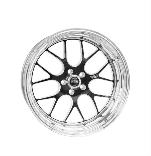 Weld S77 17x9 / 5x120mm BP / 6.2in BS Black Wheel (High Pad) - Non-Beadlock