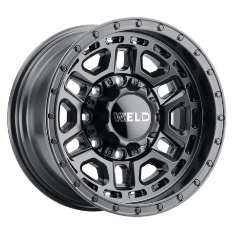 Weld Off-Road Crux 22x12in / 5x127 BP / ET -44 / 87.1mm Bore - Satin Black Wheel