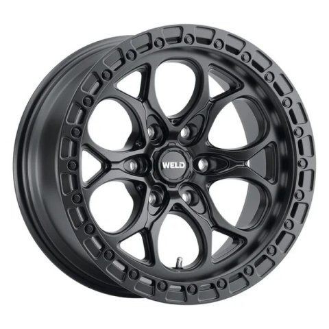 Weld 17x9 Ledge 6 6x135 ET00 BS 5.00 Satin BLK / Satin BLK Ring 87.1