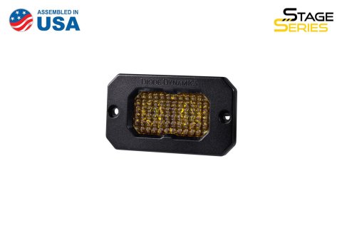 Diode Dynamics Stage Series 2 In LED Pod Sport - Yellow Flood Flush ABL Each