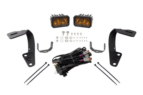 Diode Dynamics 10-21 Toyota 4Runner Stage Series 2in LED Ditch Light Kit - Yellow Pro Combo