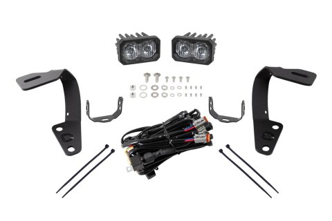 Diode Dynamics 10-21 Toyota 4Runner Stage Series 2in LED Ditch Light Kit - Pro White Combo