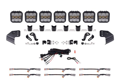 Diode Dynamics Bronco SS5 Sport CrossLink Windshield - White Combo Lightbar Kit