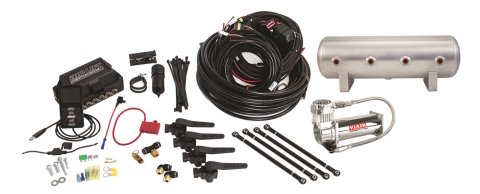 Air Lift Performance 3H (1/4 Air Line 2.5 Gal Raw Aluminum Tank VIAIR 444C Comp)