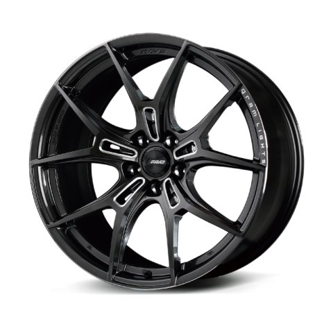 Gram Lights 57FXZ 19x9.5 +38 5x114.3 Super Dark Gunmetal and Machining Rim Edge DC Wheel