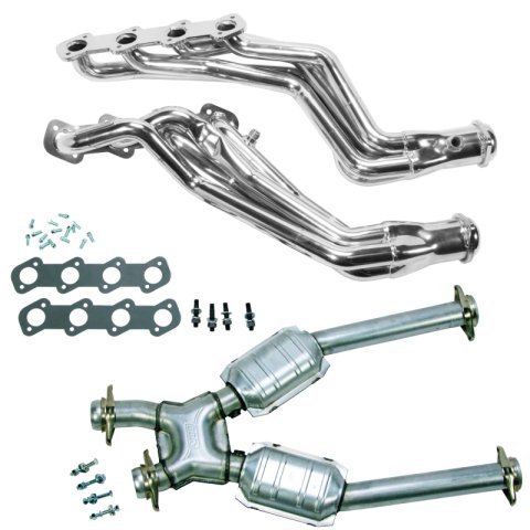 BBK 96-04 Ford Mustang 4.6L 2V (M/T Only) 1-5/8 Headers w/High Flow Catted X-Pipe (Silver Ceramic)