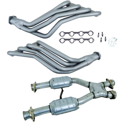 BBK 86-93 Ford Mustang 1-3/4 Long Tube 351 Swap Headers w/High Flow Catted X-Pipe (Ti Ceramic)