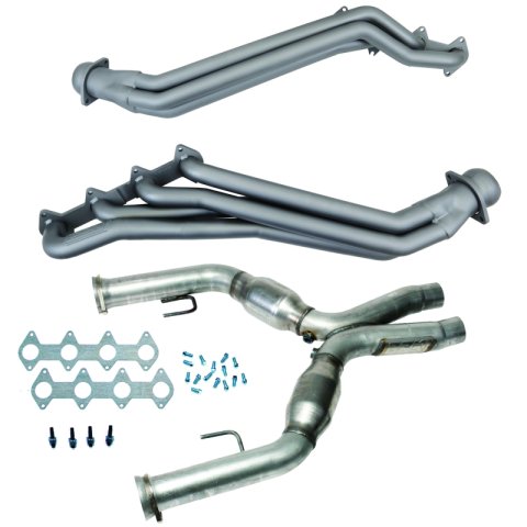 BBK 05-10 Ford Mustang GT 1 5/8 Long Tube Headers w/High Flow Catted X-Pipe (Ti Ceramic)