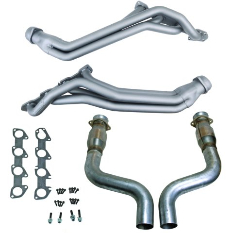 BBK 09-24 Dodge Challenger/Charger 5.7L 1-3/4in Header w/High Flow Catted Mid Pipe (Ti Ceramic)