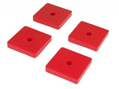 Prothane 60+ Jaguar MKII Rear Spring Pad Kits - Red
