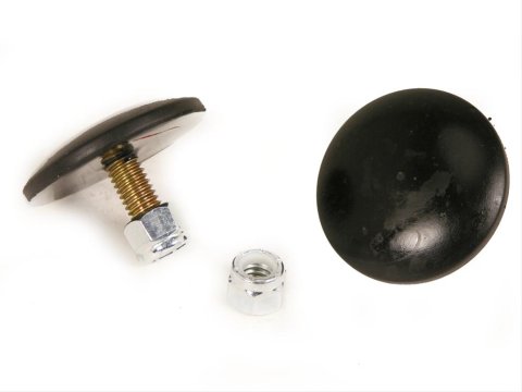 Prothane Universal Bump Stop 3/8X2 Ultra Thin Button - Black