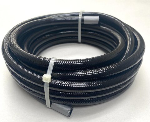 Fragola -6AN PTFE Hose w/ Black Cover- 20 Feet