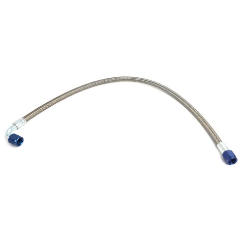 Fragola -6AN Hose Assembly Straight x 90 Degree Alum Nut 24in