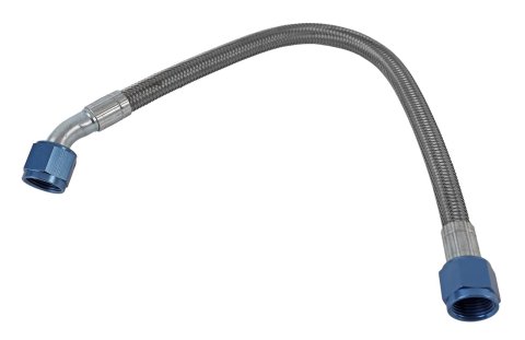 Fragola -8AN Hose Assembly Straight x 45 Degree Alum Nut 16in