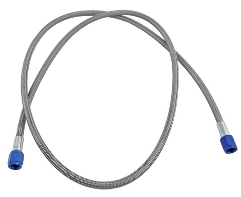 Fragola -4AN Hose Assembly Straight x Straight 48in Blue Nuts Nitrous Supply Line (4 Feet)