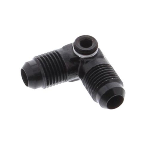 Fragola -6AN Male 90 w/ 1/8 FPT Port - Black