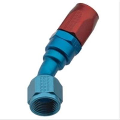 Fragola -4AN x 30 Degree Power Flow Hose End - Blue/Red